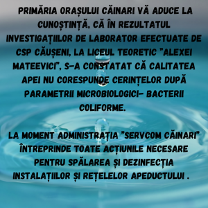 Anunț informativ