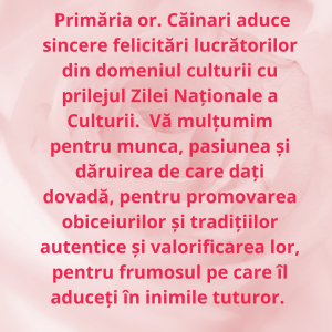 15 ianuarie – Ziua Națională a Culturii