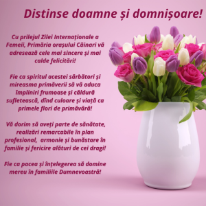 Mesaj de felicitare cu prilejul Zilei Internaționale a Femeii