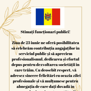 Mesaj de felicitare pentru angajații din serviciul public!