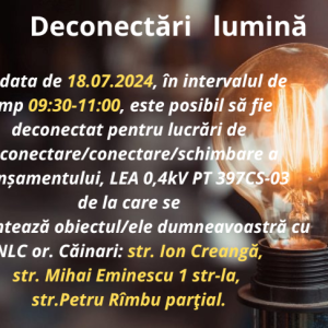 Deconectări lumină