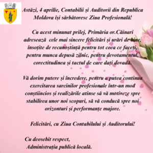 4 aprilie – Ziua profesională a Contabilului și Auditorului!