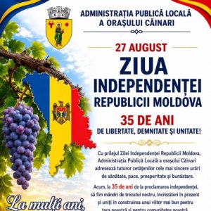 35 de ani de LIBERTATE, DEMNITATE și UNITATE! LA MULȚI ANI MOLDOVA!