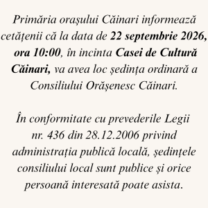 ÎNȘTIINȚARE